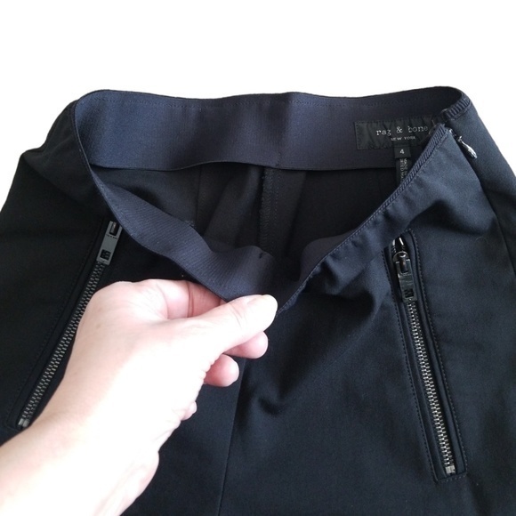 Rag & Bone Women's Black Stretch High Rise Collier Trouser Pants Sz. 4 - Picture 11 of 14